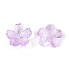 Baking Paint Transparent Glass Bead Caps DGLA-N014-06A-05-2