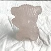 Natural Rose Quartz Carved Healing Bowknot Bear Figurines PW-WG10185-13-1