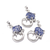 Natural Blue Spot Jasper Kitten Pendants G-L512-R04-1