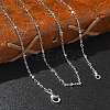 2mm Rack Plating Brass Satellite Chain Necklaces for Women Men MAK-L044-11P-1