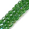 Transparent Electroplate Glass Beads Strands EGLA-N013-T10mm-B14-1
