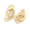 Brass Micro Pave Clear Cubic Zirconia Pendantsn KK-S386-31G-2