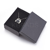 Dried Dandelion Inside Glass Pendant Necklaces NJEW-JN02182-5