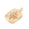 Brass Micro Pave Cubic Zirconia Pendants KK-D360-17G-2