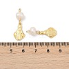 Natural Cultured Freshwater Pearl & Brass Pendants KK-U062-04G-3