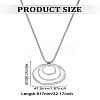 1Pc Alloy 3 Rings Pendant Long Necklaces for Women NJEW-LP0002-93-2