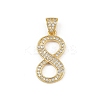 Brass Micro Pave Cubic Zirconia Pendants KK-S528-06G-1