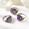Natural Amethyst Finger Rings RJEW-A084-06AS-09-1