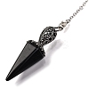 Natural & Synthetic Gemstone Pointed Hexagonal Cone Dowsing Pendulums G-Q184-03AS-5