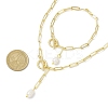 Oval Natural Cultured Freshwater Pearl Pendant Necklaces & Bracelets Jewelry Sets SJEW-JS01300-3