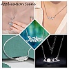 Rhodium Plated 925 Sterling Silver Cable Chains Necklace Makings STER-B001-03P-A-4