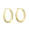 Rack Plating Oval Brass Hoop Earrings EJEW-N055-28G-RS-1