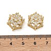 Brass Clear Cubic Zirconia Beads KK-D228-21G-3