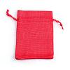 Polyester Imitation Burlap Packing Pouches Drawstring Bags X-ABAG-R005-9x12-18-1