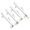 12Pcs 4 Styles 304 Stainless Steel Chain Extender FIND-FS0002-96B-4