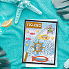 Fishing Theme Carbon Steel Cutting Dies Stencils DIY-WH0309-3337-3