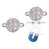Alloy Rhinestone Magnetic Clasps RB-PH0005-02-4