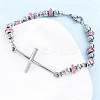 201 Stainless Steel Link Chain Bracelets BJEW-A032-02P-01-5