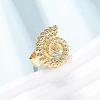 Ocean Brass Cuff Open Rings RJEW-Z129-01G-04-2