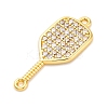 Brass Micro Pave Clear Cubic Zirconia Connector Charms LS-KK-P288-01G-2