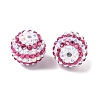 Striped Resin Rhinestone Beads OACR-A037-01C-2