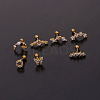316L Surgical Stainless Steel Micro Pave Clear Cubic Zirconia Cartilage Earrings WG14BE9-11-2