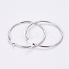 304 Stainless Steel Hoop Earrings EJEW-WH0002-03B-P-2