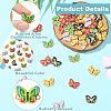 50Pcs 5 Colors Printed Alloy Connector Charms FIND-CJ0004-60-3