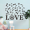 Translucent PVC Self Adhesive Wall Stickers STIC-WH0015-331-4