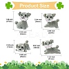 20Pcs 4 Styles Mini Resin Dog Ornaments RESI-CJ0004-85-2