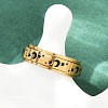 304 Stainless Steel Enamel Rotating Finger Rings RJEW-A074-03G-2