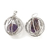 Natural Amethyst Pendants G-H293-03P-04-1