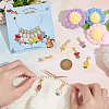 Tulip Alloy Enamel Pendant Stitch Markers HJEW-AB00434-3