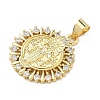 Brass Micro Pave Cubic Zirconia Pendants KK-A282-06B-G-2