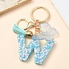 Resin & Acrylic & Faux Suede Tassel Keychain X1-KEYC-YW00117-23-1