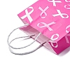 Awareness Ribbon Print Paper Packing Tote Bags LS-CARB-R001-01F-2