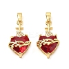 Brass Micro Pave Cubic Zirconia Pendants KK-G533-08G-1