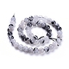 Natural Tourmalinated Quartz/Black Rutilated Quartz Beads Strands LS-G-E558-04-8mm-2