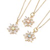 Brass Micro Pave Cubic Zirconia Pendant Necklaces NJEW-JN02523-M-1