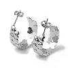 Non-Tarnish 304 Stainless Steel Heart Wrap Stud Earrings EJEW-I284-01P-1