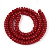 Opaque Spray Painted Glass Beads GLAA-ZX008-6mm-18O-2