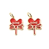 Brass Enamel Pendants KK-L237-025G-02-1
