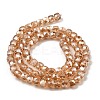 Electroplate Transparent Glass Beads Strands GLAA-C029-03B-07-2
