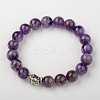 Natural Amethyst Stretch Bracelets BJEW-JB01329-05-1
