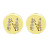 Brass Micro Pave Clear Cubic Zirconia Beads KK-T030-LA843-NX3-1