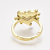 Adjustable Brass Micro Pave Cubic Zirconia Finger Rings RJEW-S044-062A-3
