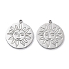 Anti-Tarnish 304 Stainless Steel Pendants STAS-R130-42P-1