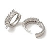 Rack Plating Brass Micro Pave Clear Cubic Zirconia Hoop Earrings Finding EJEW-B062-12P-2
