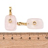 Natural Rose Quartz Pendants G-P628-01G-08-3