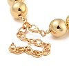CCB Chunky Bead Ball Iron Chain Necklaces NJEW-K261-04G-4